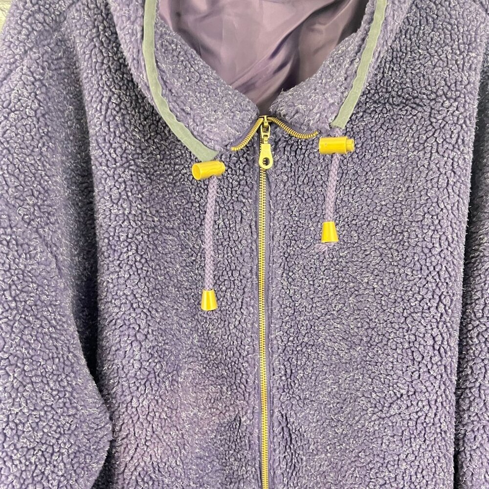 Womens Purple Sherpa  Fleece Coat  220 Hickory 2XL Full Zip Polyester Cozy Warm - Picture 5 of 6